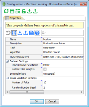 Machine Learning, Trainable Unit settings