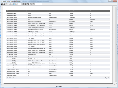 Interface Summary Report